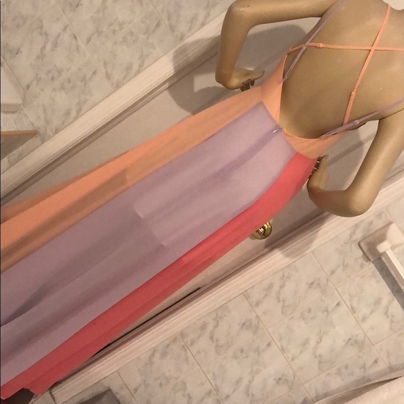 RAINBOW STRIPE MAXI DRESS - Picture 6 of 7